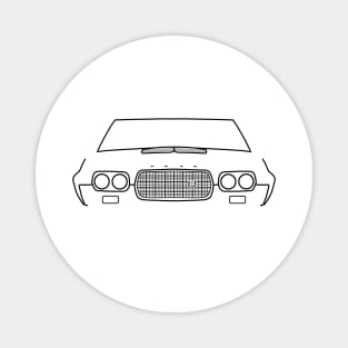 1972 Ford Gran Torino classic car outline graphic (black) Magnet